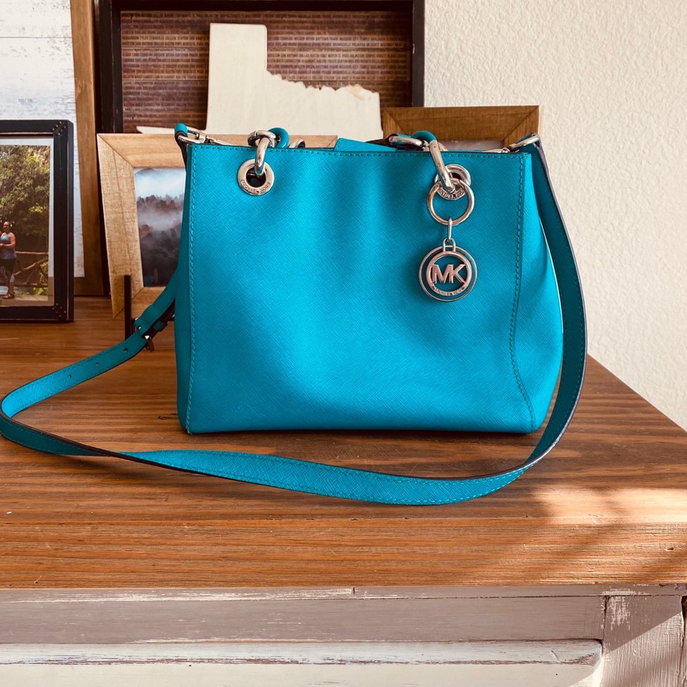 Michael Kors Teal, Blue Cynthia Purse